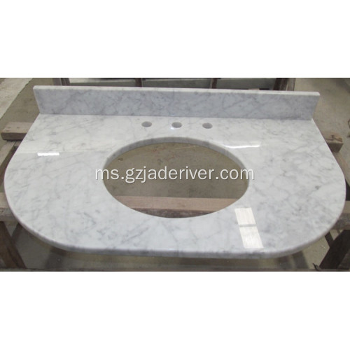 Countertop White Marble Vanitytop untuk Bilik Mandi